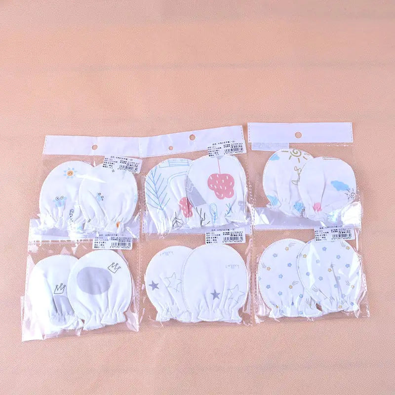 Cotton Baby Printed Anti-Scratch Gloves