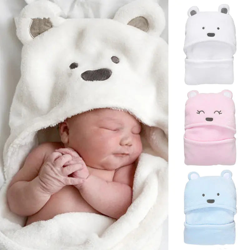 Newborn Baby Coral Fleece Hug Blanket