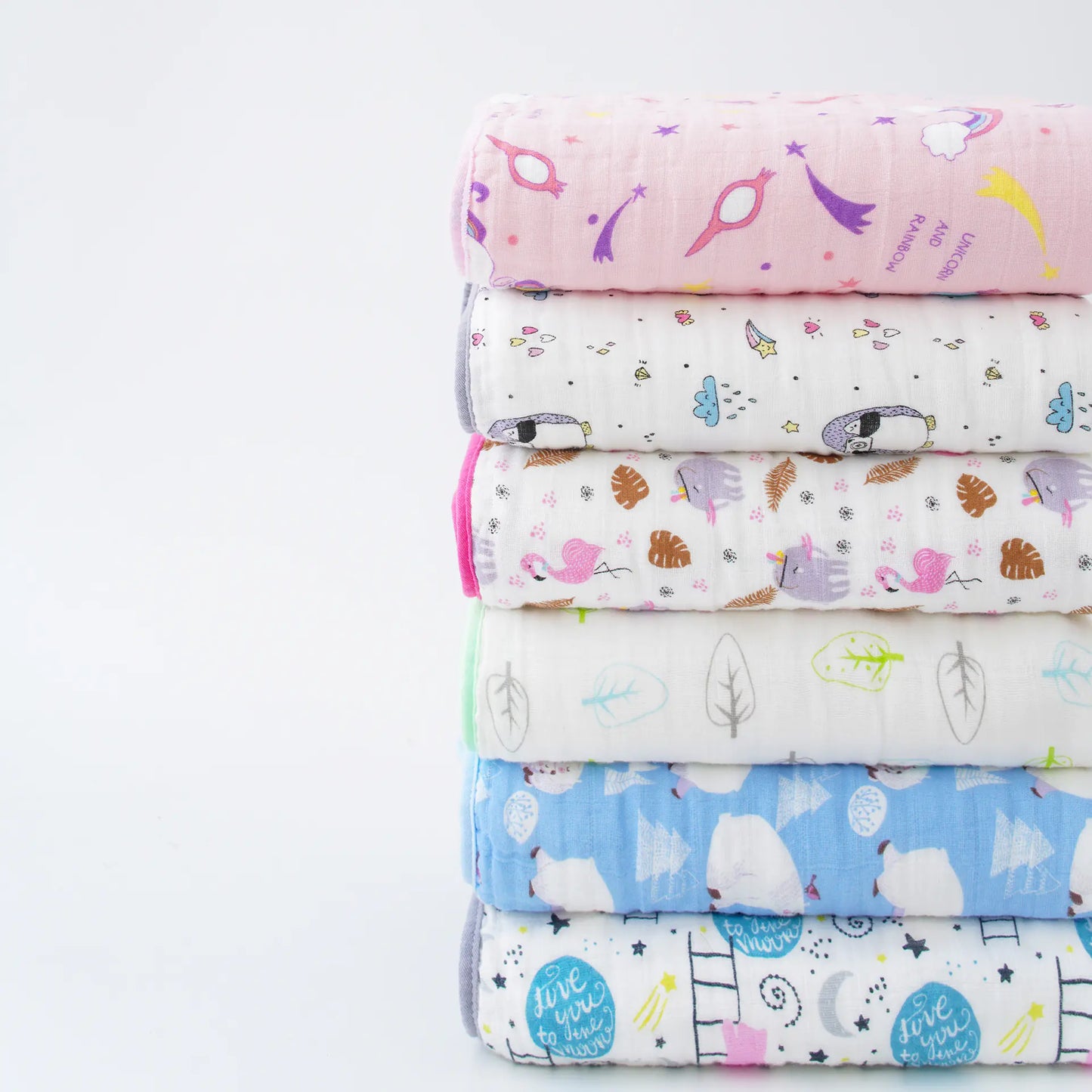 6-Layer Gauze Baby Blanket Cartoon Bath Towel