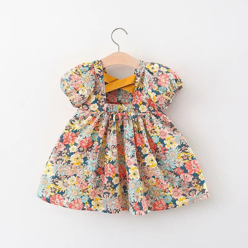 Summer Floral Princess Dress for Baby Girls