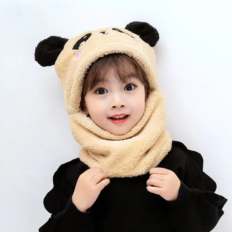 One-Piece Panda Ear Protection Baby Hat for Kids