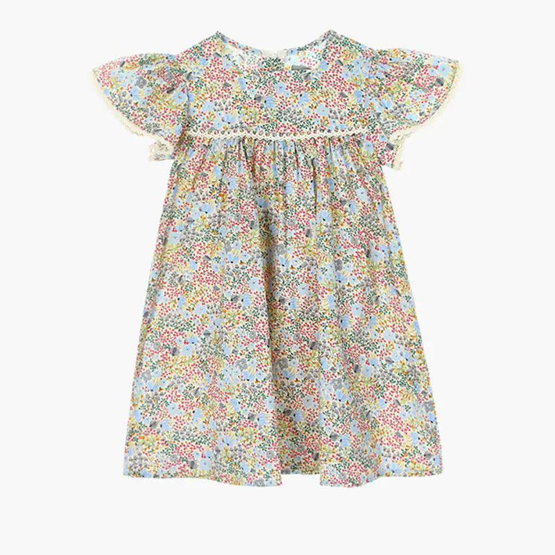 Girls Floral Lace Beach Dress