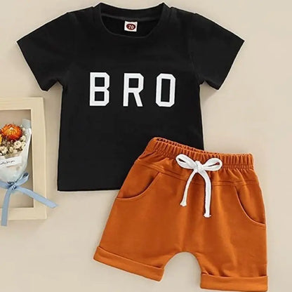 2023 Summer Newborn Baby Boy Outfit with T-Shirt & Shorts