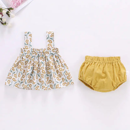 2023 Baby Summer Dress Set for Girls 0-2 Years