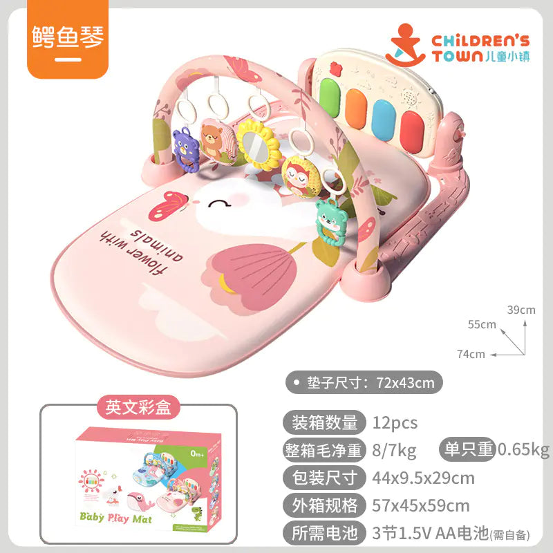 Baby Gym Play Mat with Music Piano for Infants