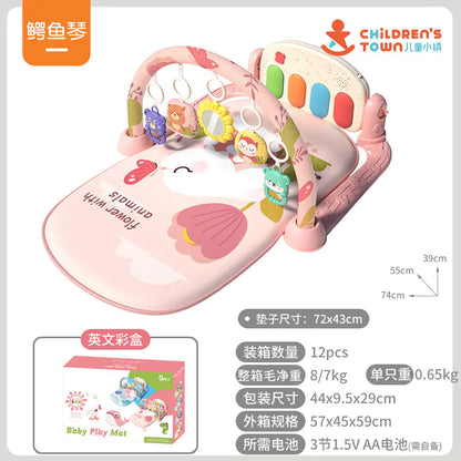 Baby Gym Play Mat with Music Piano for Infants