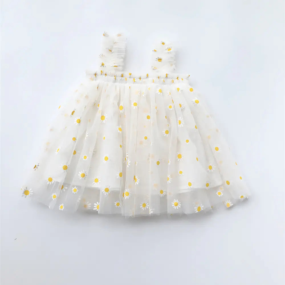 Summer New Girls' Embroidered Tulle Dress (Princess Style)