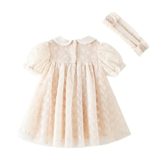 Two-layer Wrap Shirt Baby Dress with Fashionable Style