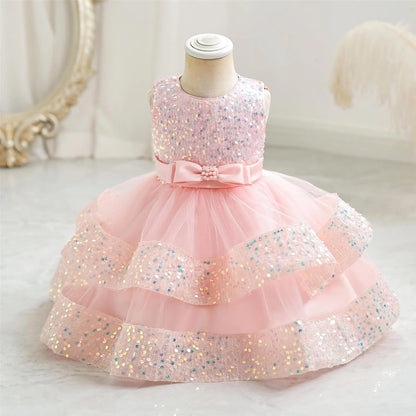 New Arrival Sequin Princess Dress for Baby Girls