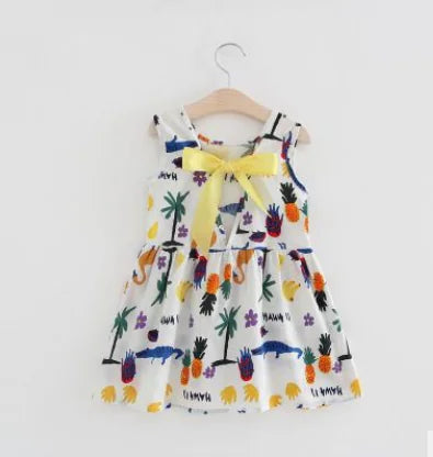 Summer Cotton-Linen Princess Dress for Girls