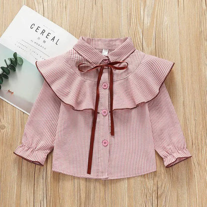 Striped Baby Lapel Shirt for Spring and Autumn
