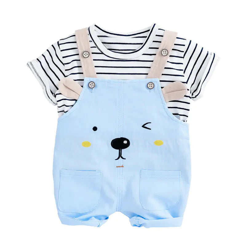 Baby Summer Overalls Suit for Boys and Girls (Two-Piece)