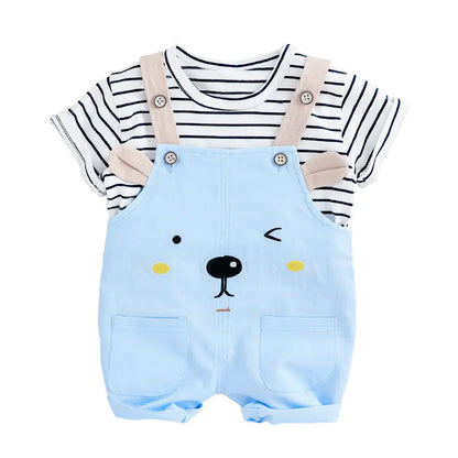 Baby Summer Overalls Suit for Boys and Girls (Two-Piece)