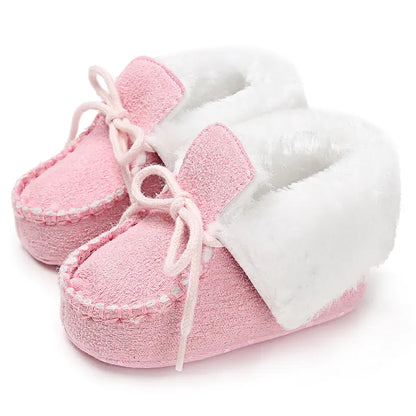 New Winter Plush Baby Cotton Shoes for 0-1 Year Olds