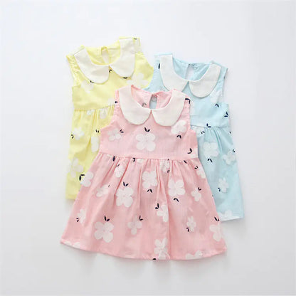 Summer Cotton-Linen Princess Dress for Girls