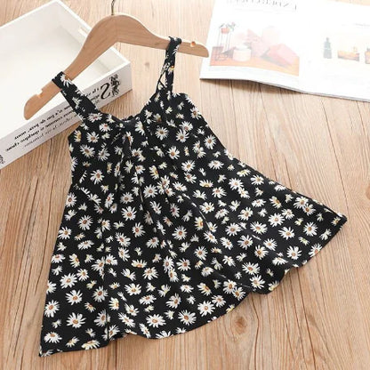 Sling Skirt Cute Cartoon Polka Dot Dress for Kids