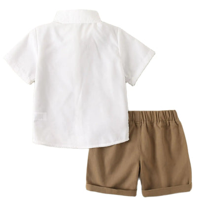 Summer Baby Boys 2PCS Blouse T-Shirt and Shorts Set