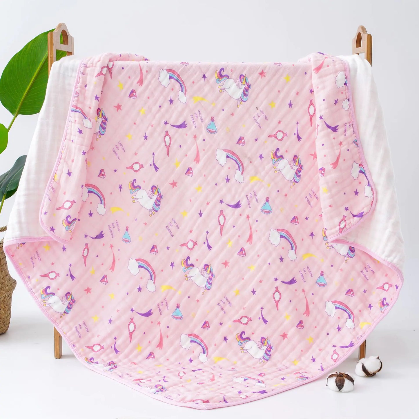 6-Layer Gauze Baby Blanket Cartoon Bath Towel