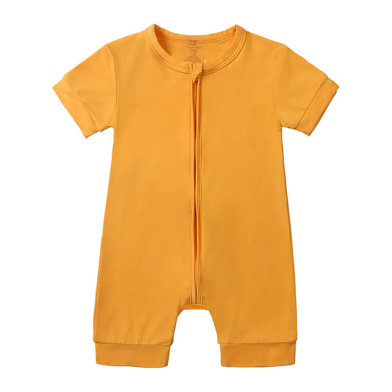 Summer Soft Fiber Baby Zipper Romper for Newborns