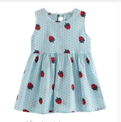 Summer Cotton-Linen Princess Dress for Girls