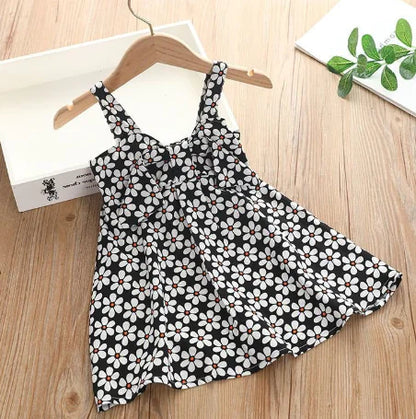 Sling Skirt Cute Cartoon Polka Dot Dress for Kids