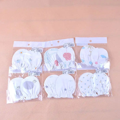 Cotton Baby Printed Anti-Scratch Gloves