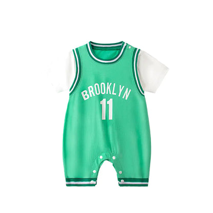 Cute Summer Baby Short-sleeved Cotton Romper Outfit