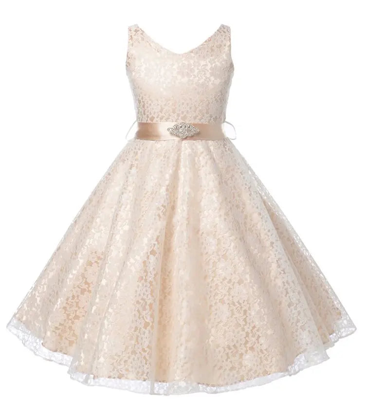 Lace Evening Dress for Girls - Children's Performance Outfit