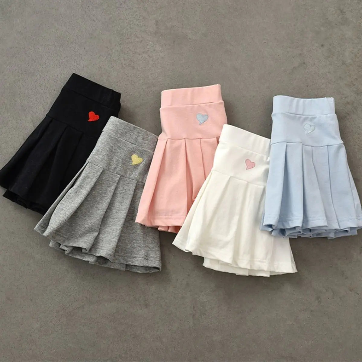 Girls' Pleated Anti-Slip Summer Skirt for Ages 8+