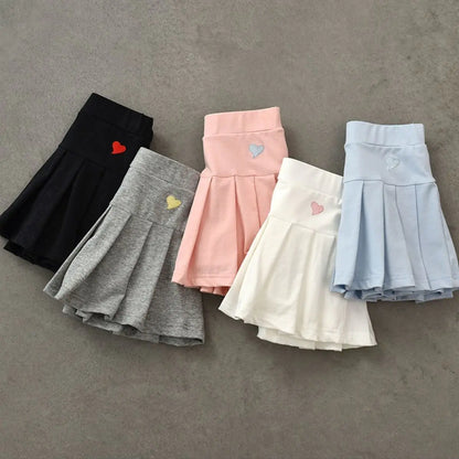 Girls' Pleated Anti-Slip Summer Skirt for Ages 8+