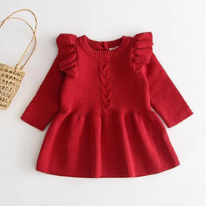 Knitted Sweater Dress for Baby Girls