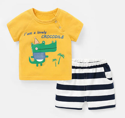 Baby Short Sleeve T-Shirt and Shorts Set for Girls