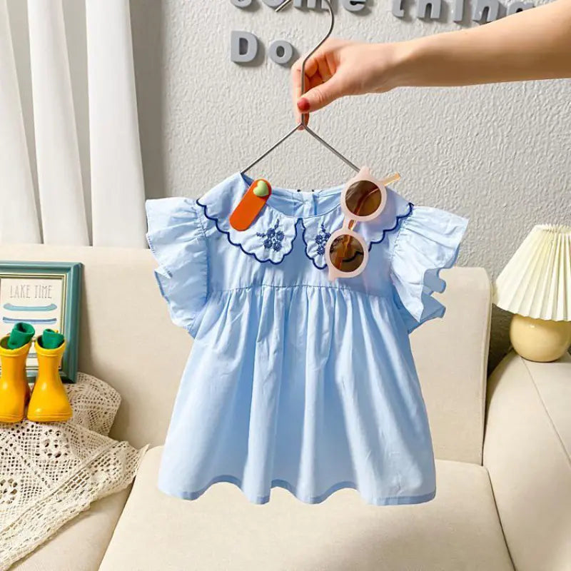 Girls' Short-Sleeved Summer Top for Ages 3-8
