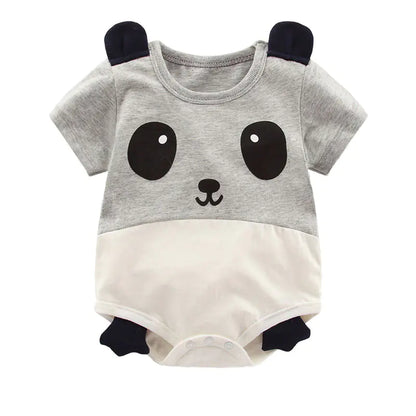 2019 Summer Baby Clothes Cute Panda Cow Romper Outfit
