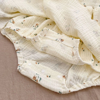 2024 Stylish Baby Romper with Floral Print Dress