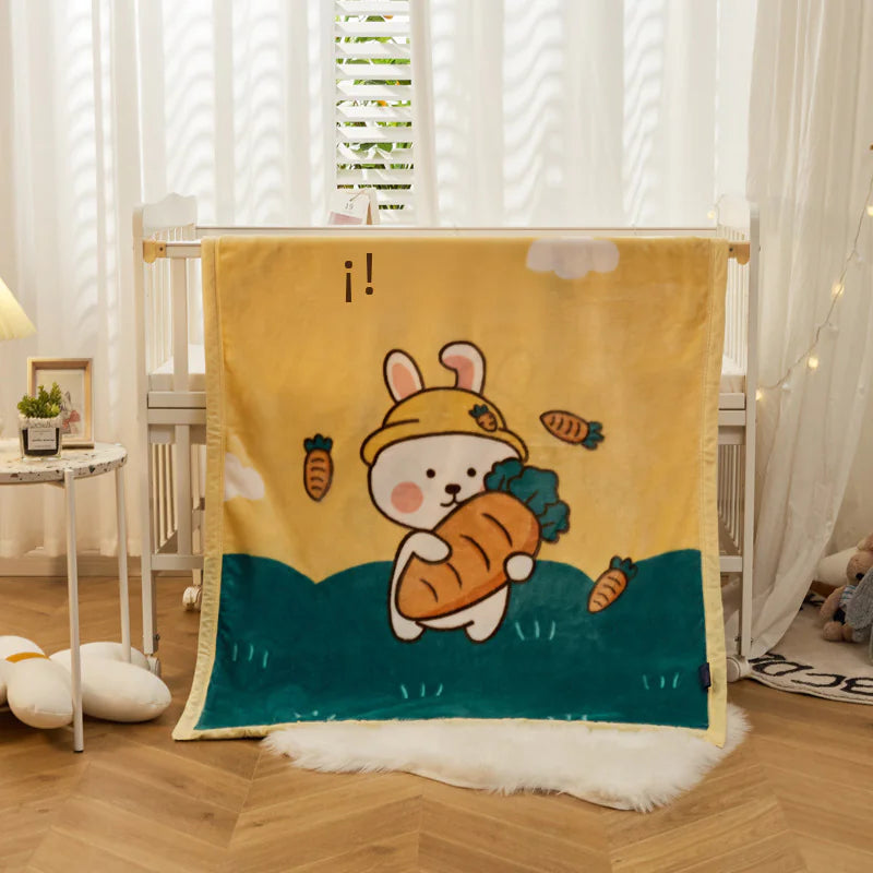 Cartoon Nursery Nap Blanket for Infants and Toddlers