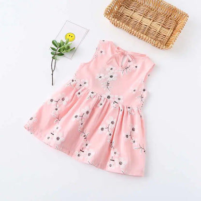 Korean Style Sleeveless Summer Dress for Girls