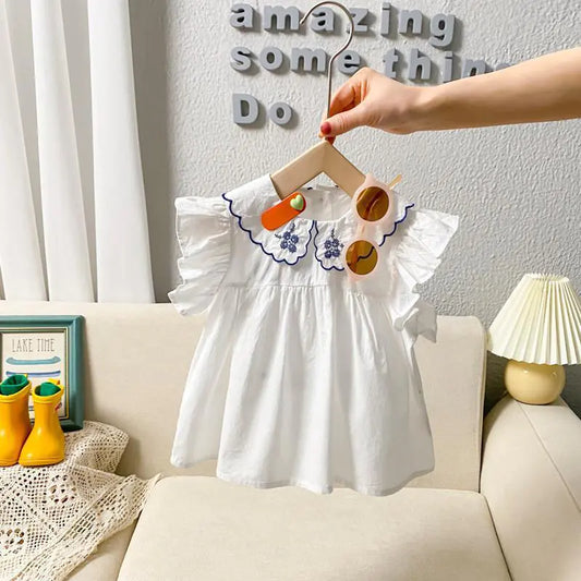 Girls' Short-Sleeved Summer Top for Ages 3-8