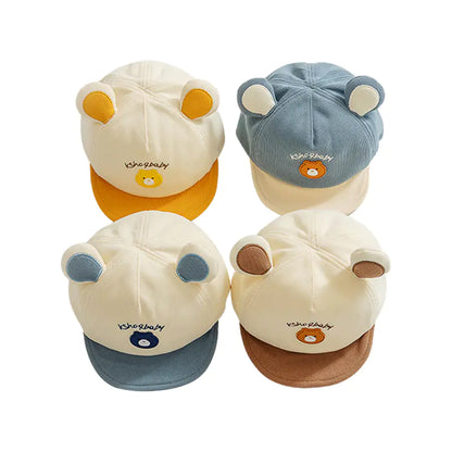 Cotton Baby Cap with Cute Bear Ears for Kids
