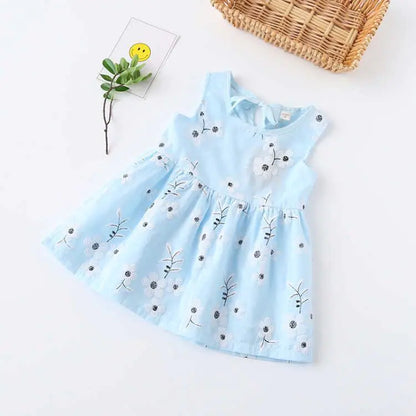Korean Style Sleeveless Summer Dress for Girls
