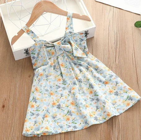 Sling Skirt Cute Cartoon Polka Dot Dress for Kids