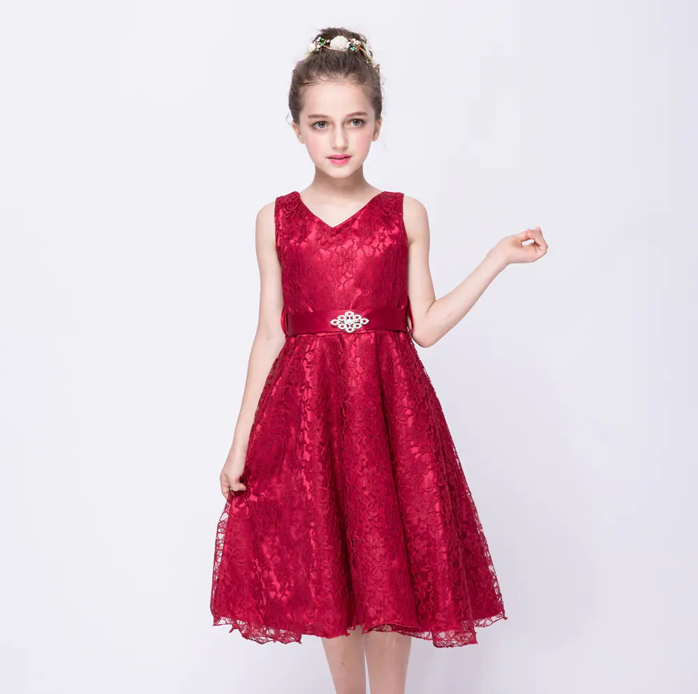 Lace Evening Dress for Girls - Children's Performance Outfit