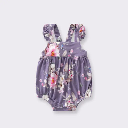 Bamboo One-Piece Printed Summer Clothes for Baby Girls