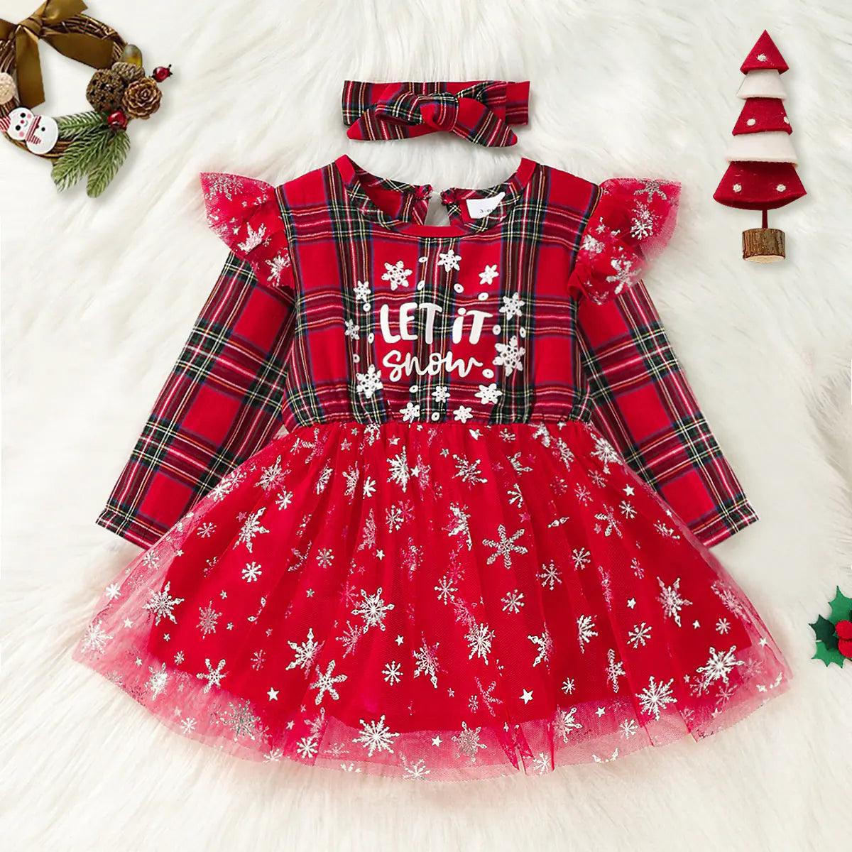 Red Mesh Princess Dress for Baby Toddler