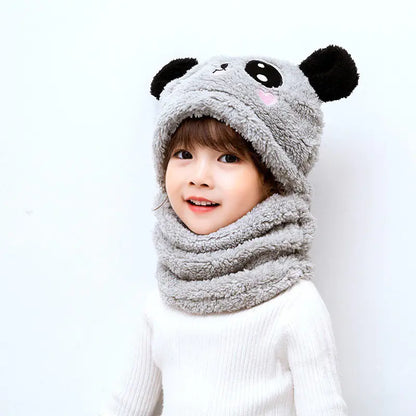 One-Piece Panda Ear Protection Baby Hat for Kids