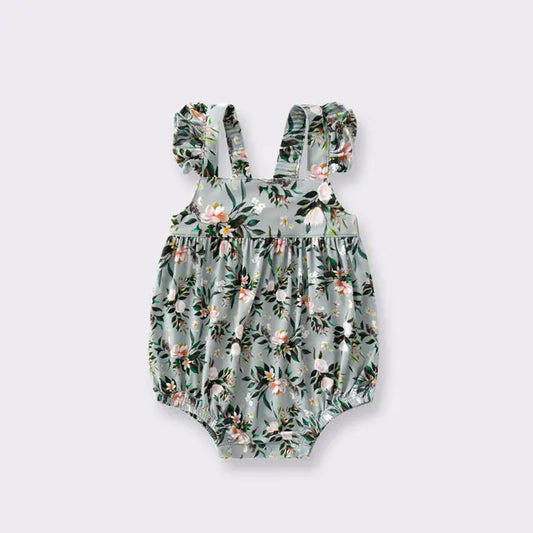 Bamboo One-Piece Printed Summer Clothes for Baby Girls