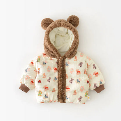 Baby Winter Cotton Jacket with Cute Prints