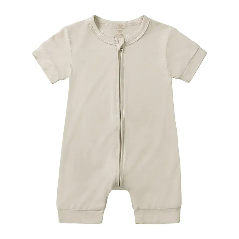 Summer Soft Fiber Baby Zipper Romper for Newborns