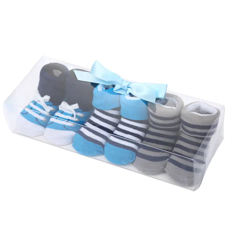 Cute Cartoon Polka Dot Baby Socks with Bow Set