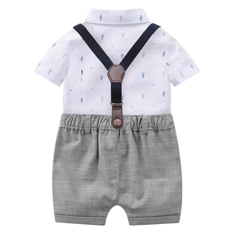 Spring/Summer Baby Boys' Short Sleeve Romper Outfit